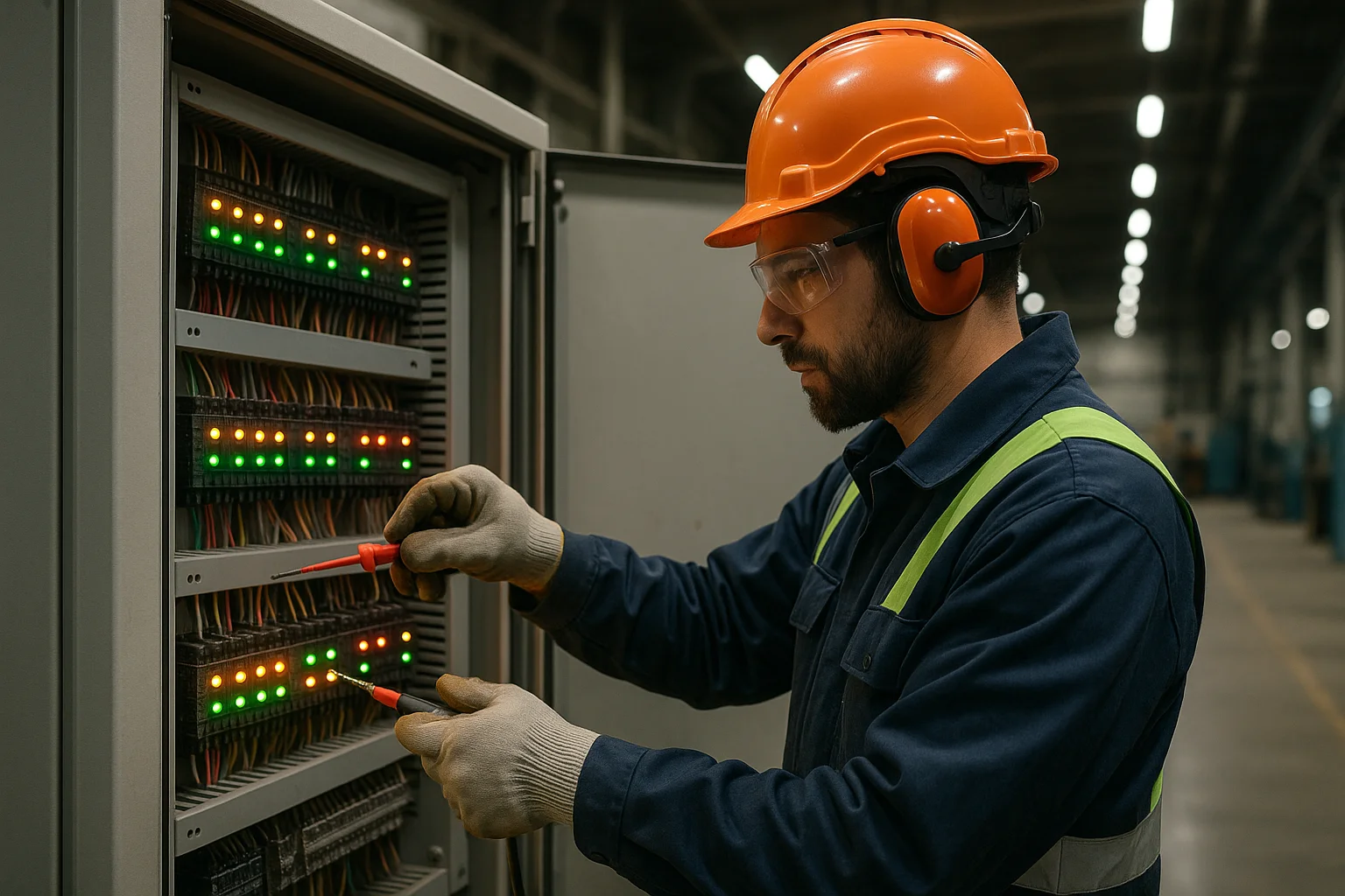 Bright Electrical engineering team during installation